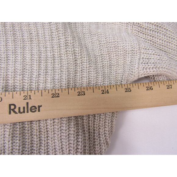 Hollister Tan Crop Knit Sweater sz XS Coastal Neutral Boho Minimalist Y2K 90s - Picture 7 of 9